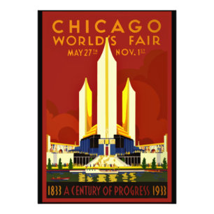 Impression Photo Foire mondiale de Chicago, 1933,