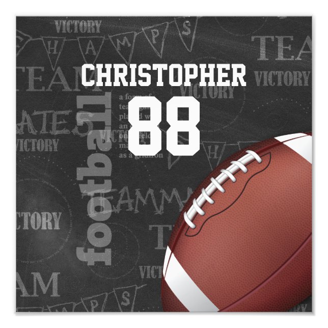 Impression Photo Football américain Personalized Chalkboard (Devant)