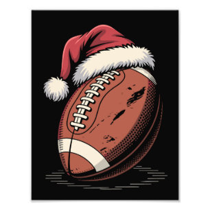 Impression Photo Football américain Santa Hat Sports Noël