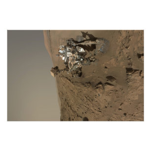 Impression Photo Forage sur Mars Curiosité Paysage Martien Rouge