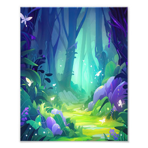 Impression Photo Forêt enchantée de fées magiques