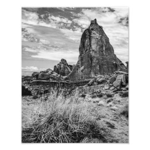 Impression Photo Formation de roches verticales noires et blanches