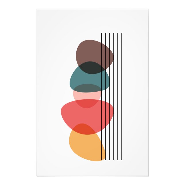 Impression Photo Formes organiques Composition artistique moderne (Devant)