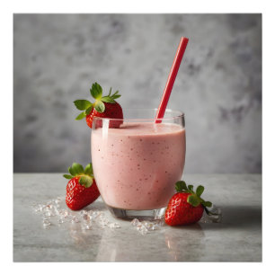 Impression Photo Fraise Smoothie