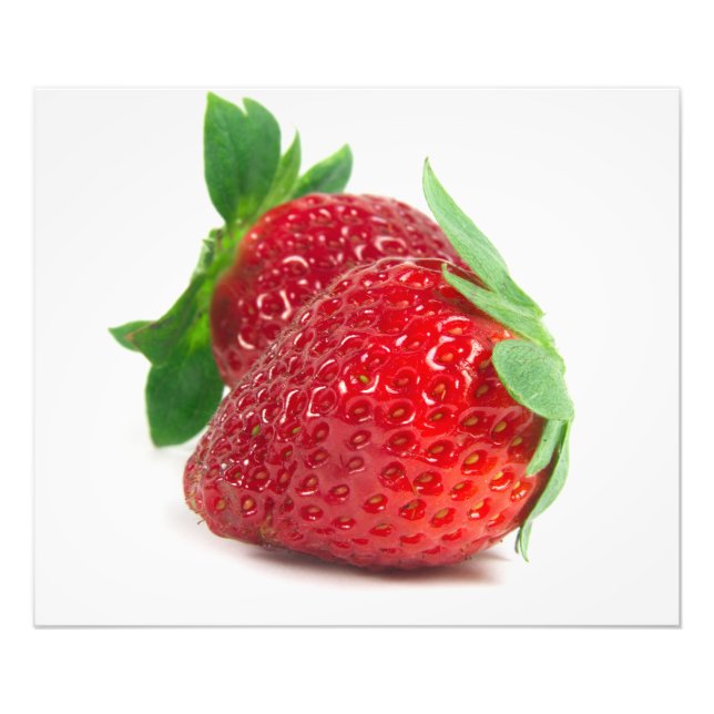 Impression Photo Fraises sur blanc (Devant)