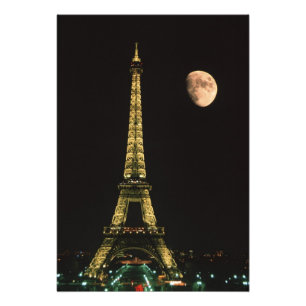 Impression Photo France, Paris. Tour Eiffel le soir avec