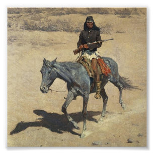 Impression Photo Frederic Remington Art Occidental "Apache Scout"