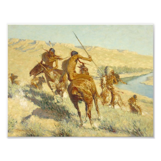 Impression Photo Frederic Remington - épisode de l'arme Buffalo (Devant)