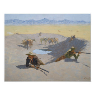 Impression Photo Frederic Remington - Lutte pour le trou d'eau