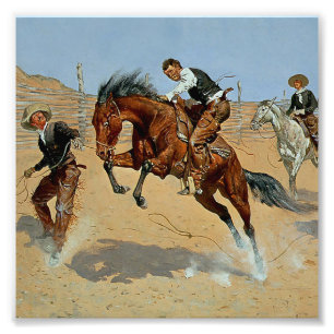 Impression Photo Frederick Remington Art de l'Ouest "Faites-le perd