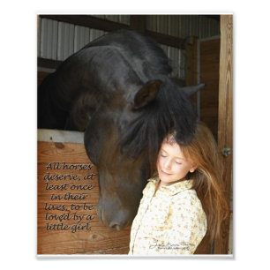 Impression Photo Friesian Stallion Mintse et Little Girl