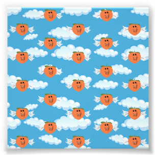 Impression Photo Fruit souriant drôle humour alimentaire émojis bla