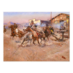 Impression Photo Fumée d'un. 45 par Charles Marion Russell