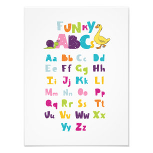 Impression Photo Funky ABC Early Learning ABC Learning ABC Art
