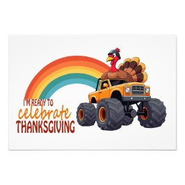 Impression Photo Funky Turquie Monster Truck Thanksgiving Imprimer