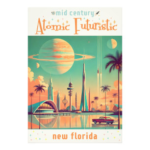 Impression Photo Futuriste Atomique Nouveau Floride