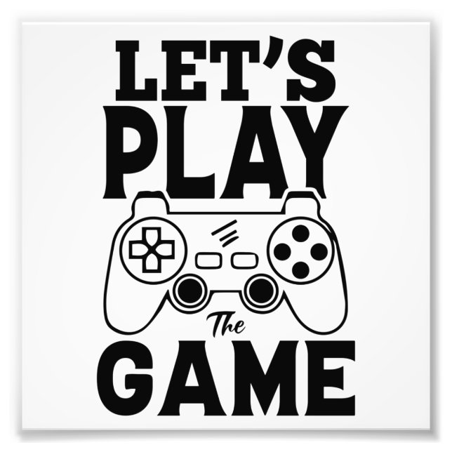 Impression Photo Gamer Gift - Jouons au jeu (Devant)