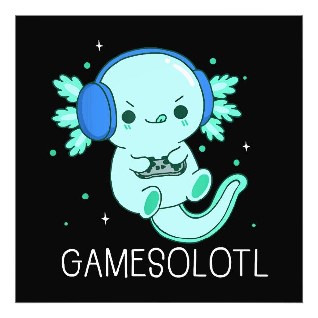 Impression Photo Gamesolotl Axolotl Gamer (Devant)