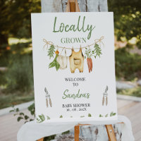 Garçon Vert Panneau de Bienvenue Baby Shower Fait