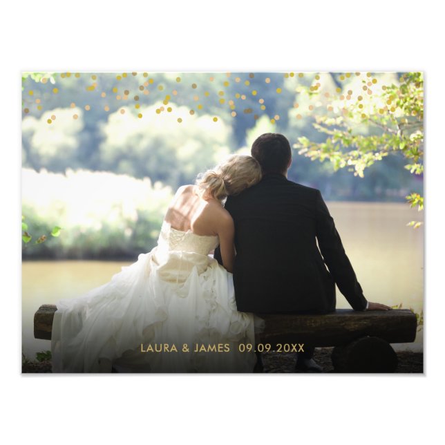 Impression Photo Garde-photo Mariage Gold Dust Confetti (Devant)