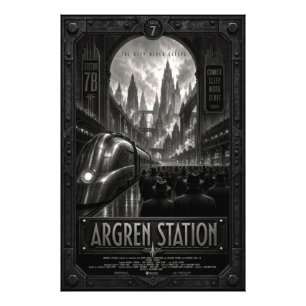 Impression Photo Gare d'Argren Paysage urbain de la place Zoltanis