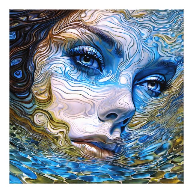 Impression Photo "Gazon En Acier" - Femmes Dans L'Eau (Devant)