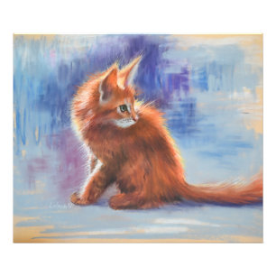 Impression Photo Ginger Kitten dans la lumière pastel