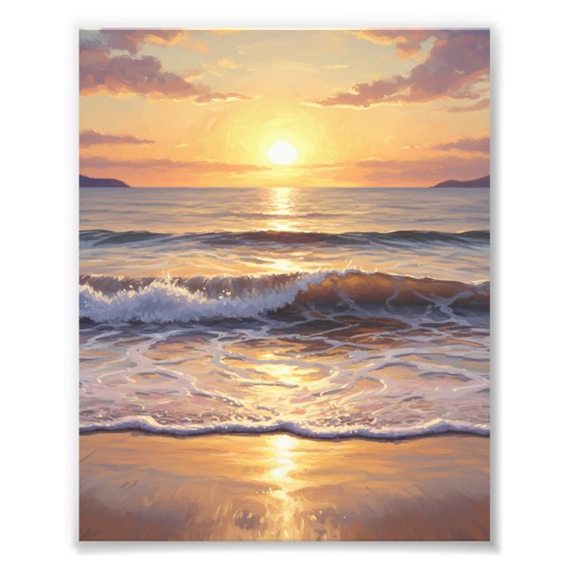 Impression Photo Golden Hour Ocean Sunset (Devant)
