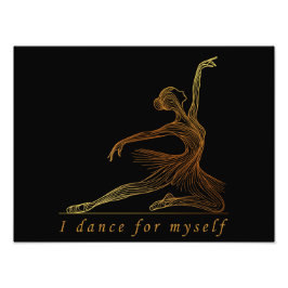 Impression Photo Gracity Line Art Ballerina - Je Danse Pour Moi