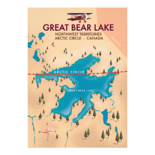 Impression Photo Grand lac de l'Ours, Canada, affiche de voyage car