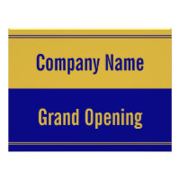 Grand ouverture Blue Gold Entreprise Nom Fenêtre