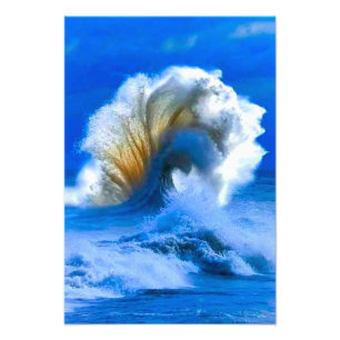 Impression Photo grandes vagues bleues