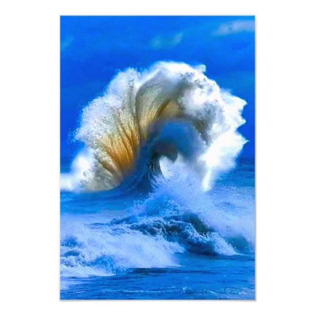 Impression Photo grandes vagues bleues (Devant)