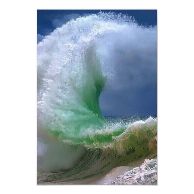 Impression Photo grandes vagues bleues (Devant)