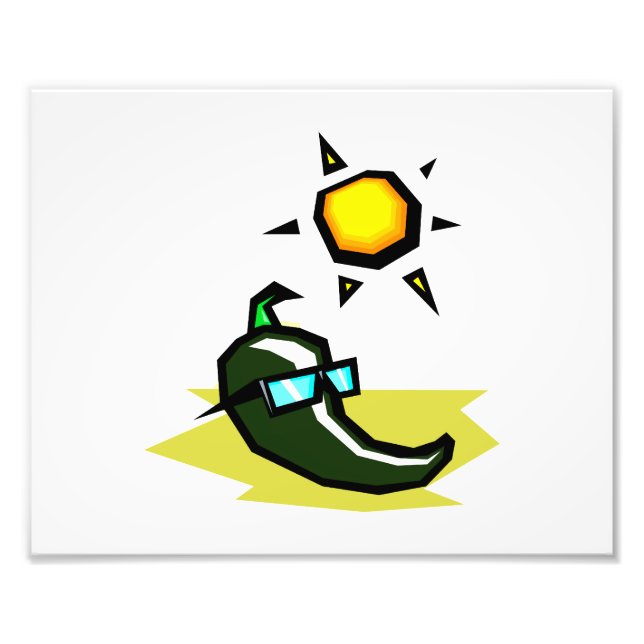 Impression Photo Green Pepper soleil sur la plage.png (Devant)