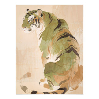 Impression Photo Green Tiger Painting