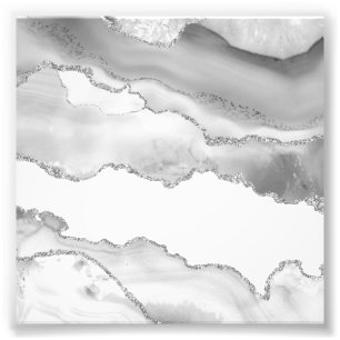 Impression Photo Grey White Marble Agate
