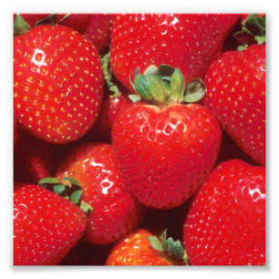 Impression Photo Gros plan des fraises