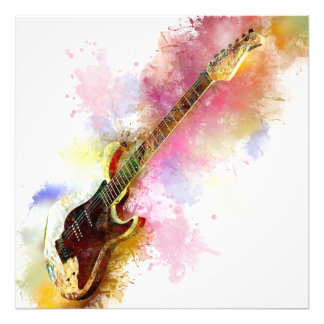 Impression Photo Guitare colorée