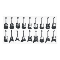 Guitare noire et blanche