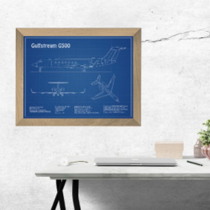Impression Photo Gulfstream G500 - Plan directeur de l'avion AD
