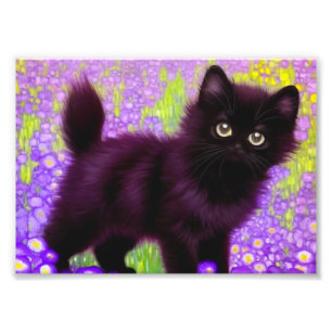Impression Photo Gustav Klimt Black Kitten