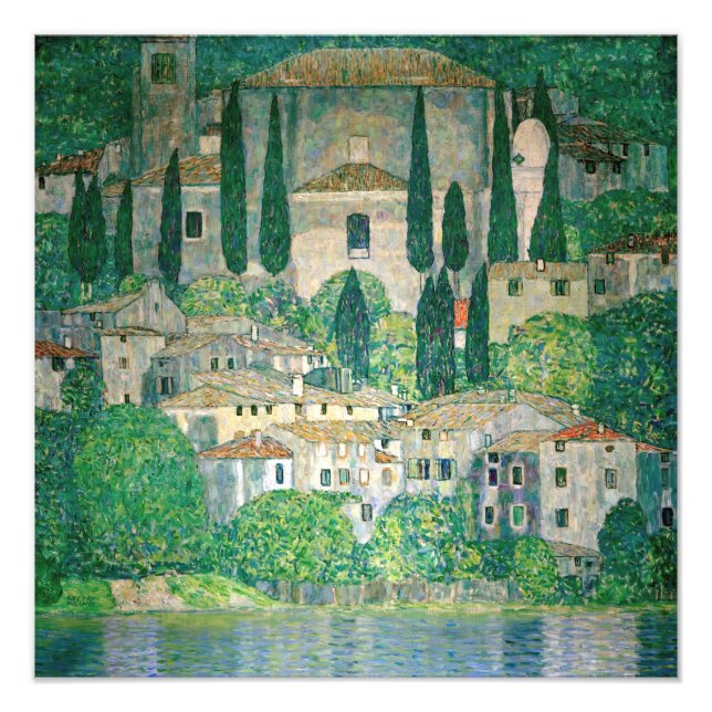 Impression Photo Gustav Klimt - Église à Cassone (Devant)