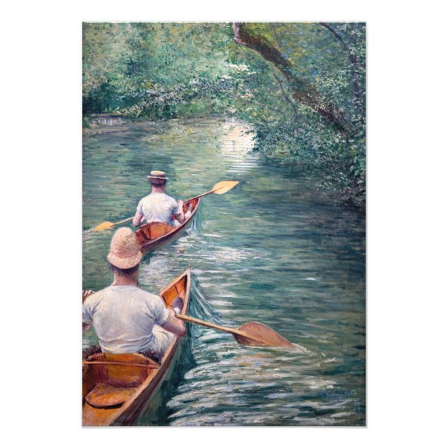 Impression Photo Gustave Caillebotte - Canoës sur l'Yerres (Devant)