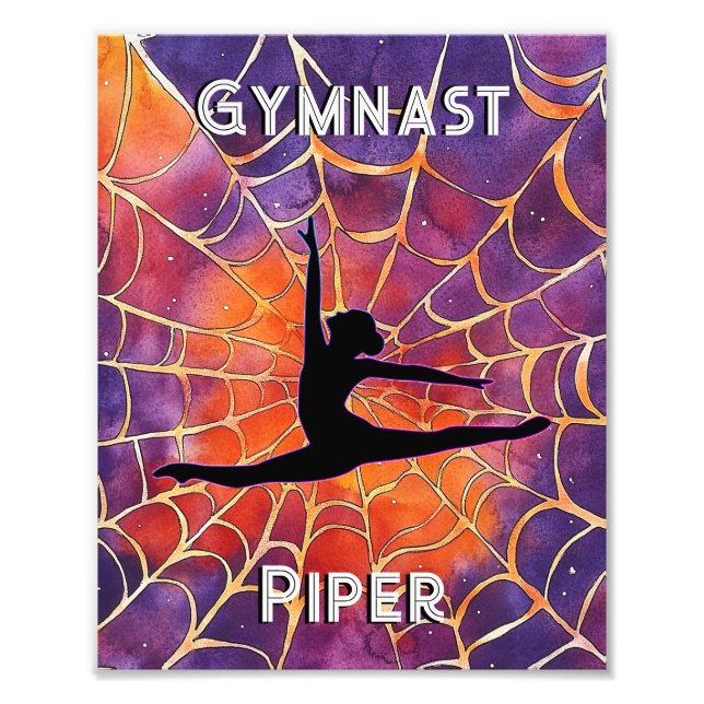 Impression Photo Gymnastique personnalisée Halloween Spiderweb (Devant)