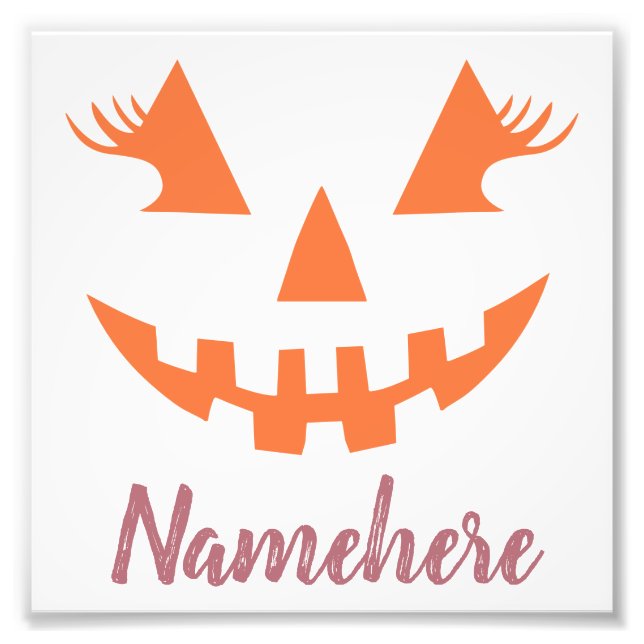 Impression Photo Halloween Citrouille Jack-o'-lantern fille personn (Devant)