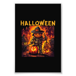 Impression Photo Halloween, pompier, tour ou régal ?