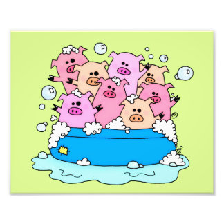Impression Photo Happy Pigs Art Print