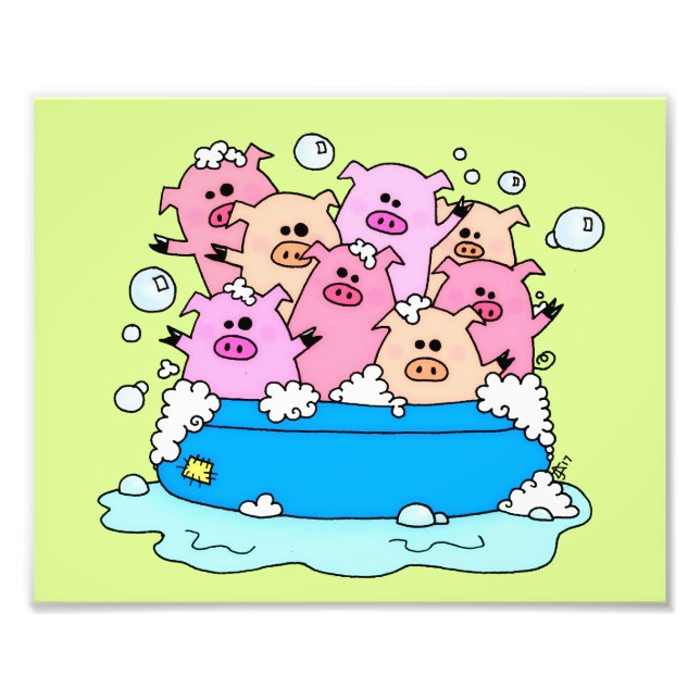 Impression Photo Happy Pigs Art Print (Devant)