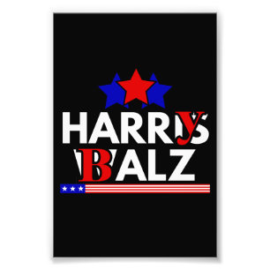 Impression Photo Harris Walz 24 Harry Balz 2024 Mème Démocrates